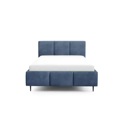Manželská posteľ 160x200 VIONA LEG s úložným priestorom - modrá