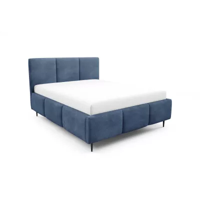 Manželská posteľ 160x200 VIONA LEG s úložným priestorom - modrá