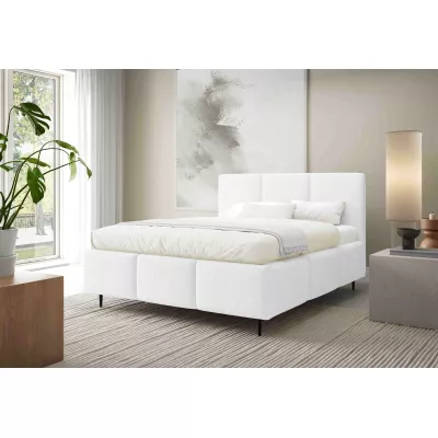 Manželská posteľ 180x200 VIONA LEG s úložným priestorom - biela