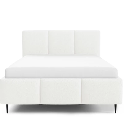 Manželská posteľ 160x200 VIONA LEG s úložným priestorom - biela