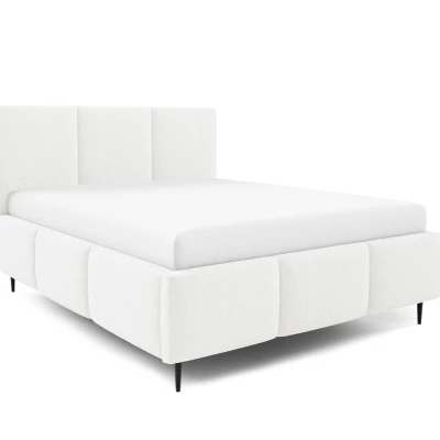 Manželská posteľ 160x200 VIONA LEG s úložným priestorom - biela