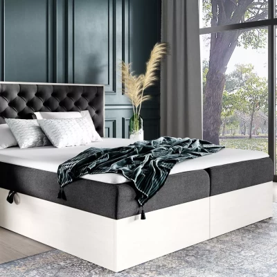 Manželská posteľ 200x220 CHANTELLE 3 - nordic teak/grafitová + topper ZADARMO
