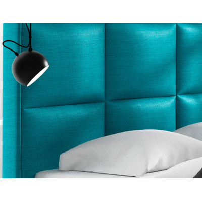 Dizajnová posteľ Venezia s vysokým čelom a úložným priestorom lososová 160 x 200