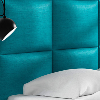 Dizajnová posteľ Venezia s vysokým čelom a úložným priestorom béžová 200 x 200