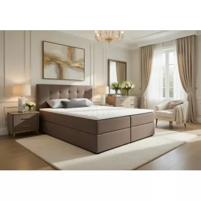 Manželská posteľ 180x200 s úložným priestorom STIG 2 - svetlo hnedá