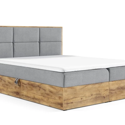 Manželská posteľ CHANTELLE 2 - 200x220, hnedá + topper ZADARMO