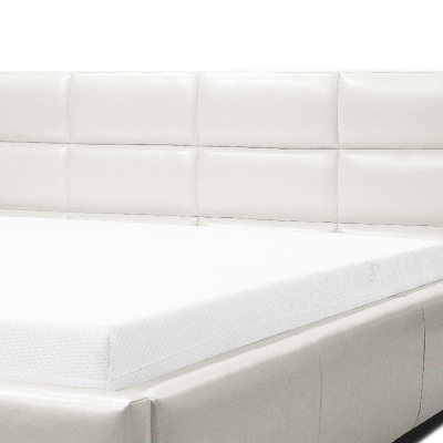 Elegantná posteľ Garret s úložným priertorom béžová eko koža 180 x 200