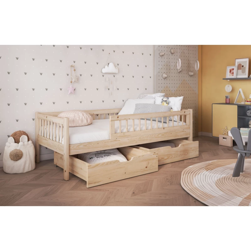 Detská posteľ so šuplíkmi 70x140 ALJA - borovica