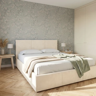 Čalúnená manželská posteľ 180x200 TABLORA - béžová