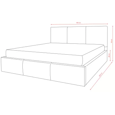 Čalúnená manželská posteľ 160x200 TABLORA - béžová