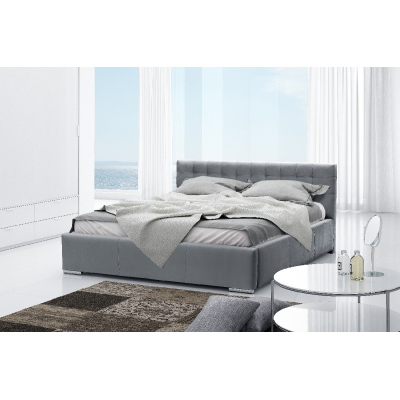 Čalúnená posteľ Soffio s úložným priestorom šedá 160 x 200