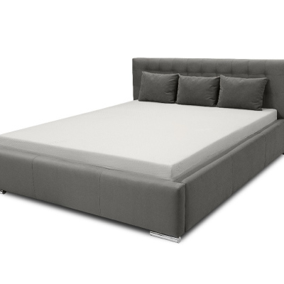 Čalúnená posteľ Soffio s úložným priestorom šedá 160 x 200