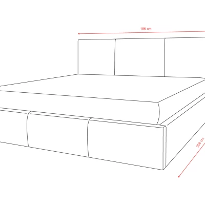 Čalúnená manželská posteľ 180x200 TABLORA - tmavo šedá