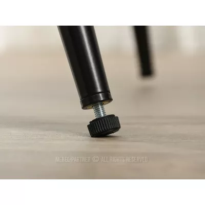 Dizajnová jedálenská stolička NENET - čierna / hnedá