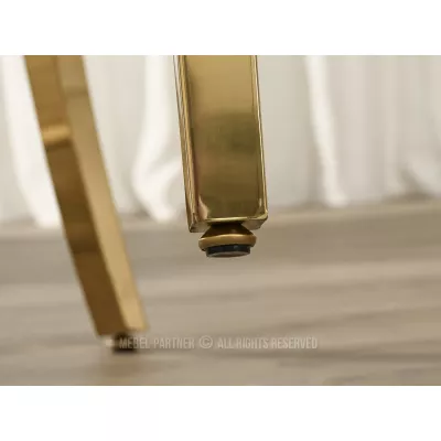 Luxusná jedálenská stolička KALISSA - hnedá / zlatá