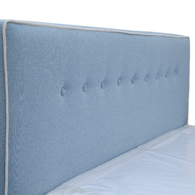 Čalúnená posteľ Ingrid s úložným priestorom tmavo modrá 180 x 200