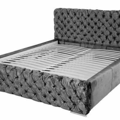 Čalúnená posteľ Farida s úložným priestorom hnedá 180 x 200