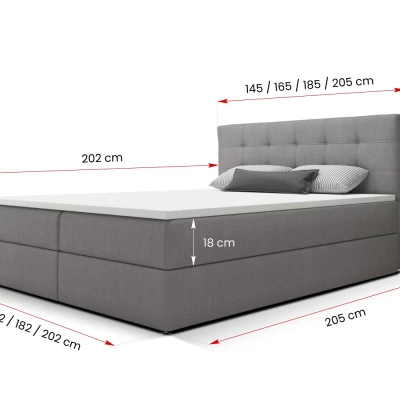 Manželská posteľ 200x200 s úložným priestorom STIG 2 - béžová