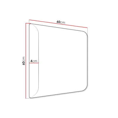 Čalúnený panel 60x60 PAG - šedý