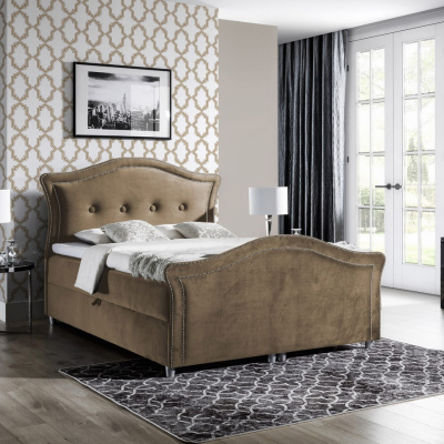 Kúzelná rustikálna posteľ Bradley Lux 120x200, svetlo hnedá
