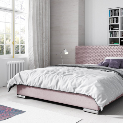 Elegantná čalúnená posteľ Champ 120x200, ružová