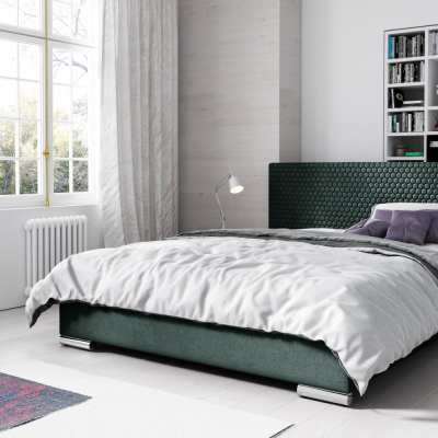 Elegantná čalúnená posteľ Champ 140x200, zelená