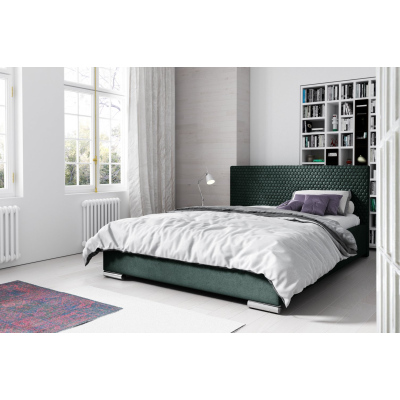 Elegantná čalúnená posteľ Champ 180x200, zelená