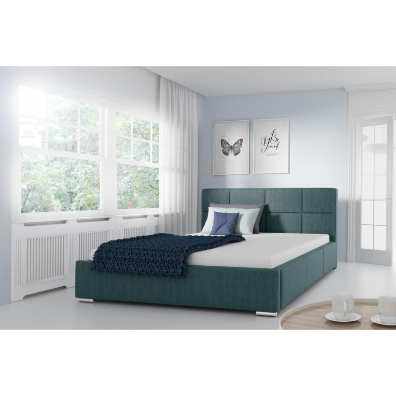 Jednoduchá posteľ Marion 200x200, modrá