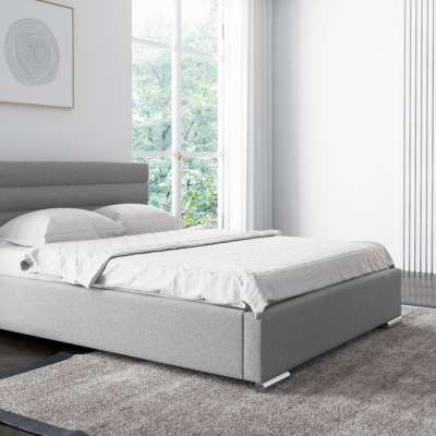 Elegantná čalúnená posteľ Leis  200x200, šedá