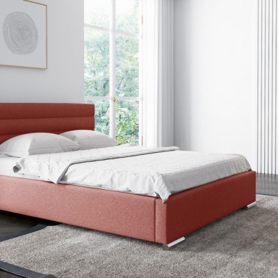 Elegantná čalúnená posteľ Leis  200x200, červená