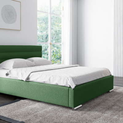 Elegantná čalúnená posteľ Leis 200x200, zelená