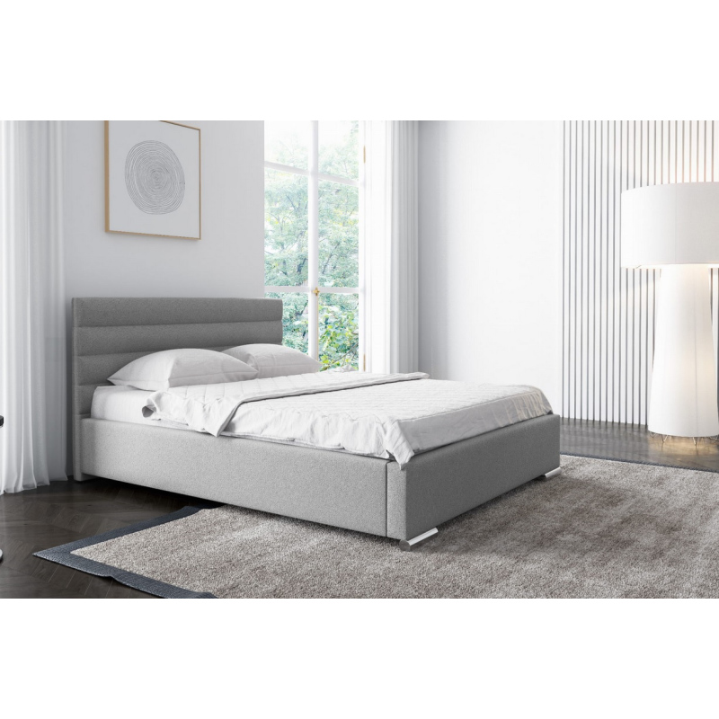 Elegantná čalúnená posteľ Leis 180x200, šedá