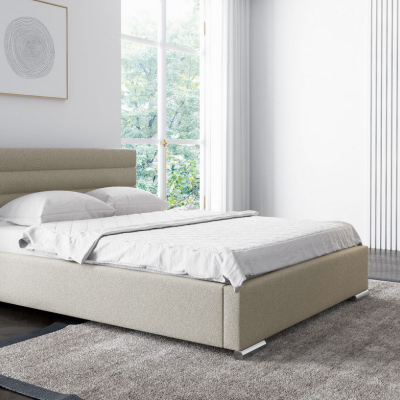 Elegantná čalúnená posteľ Leis  140x200, béžová