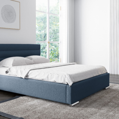 Elegantná čalúnená posteľ Leis 120x200, modrá