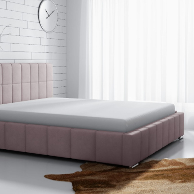 Jemná čalúnená posteľ Lee 180x200, ružová