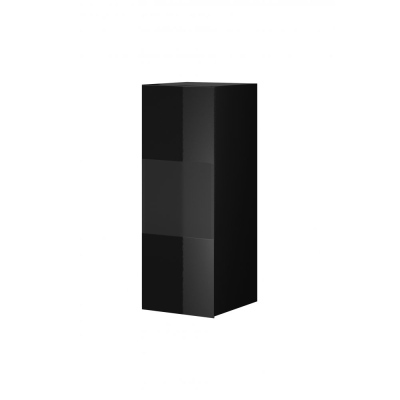 Závesná skrinka HEIKO s presklenenou časťou, čierna
