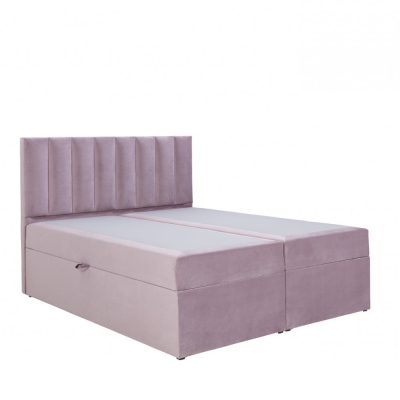 Čalúnená posteľ s prešívaním 180x200 BEATRIX - ružová 2