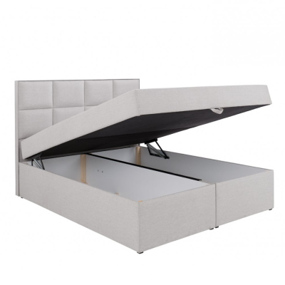 Čalúnená posteľ s prešívaním 160x200 BEATRIX - biela