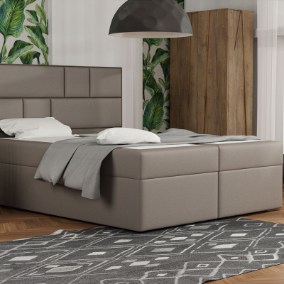 Dizajnová posteľ s úložným priestorom 140x200 MELINDA - hnedá 1