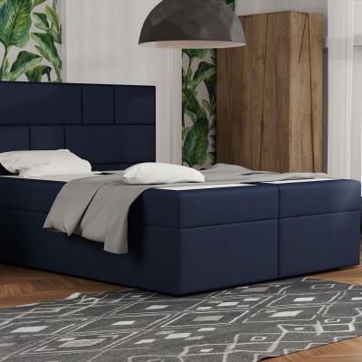 Dizajnová posteľ s úložným priestorom 180x200 MELINDA - modrá 4