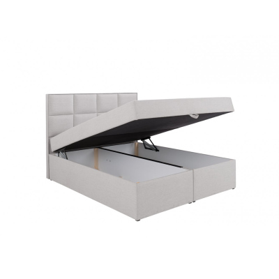 Dizajnová posteľ s úložným priestorom 140x200 MELINDA - béžová 4