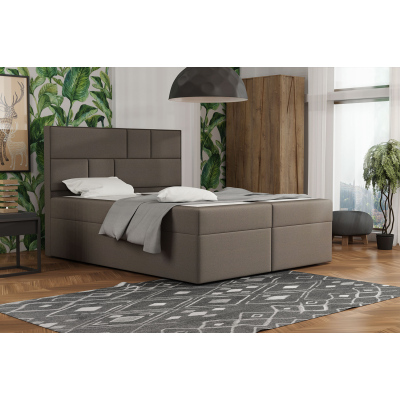 Dizajnová posteľ s úložným priestorom 160x200 MELINDA - hnedá 3