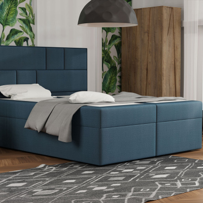 Dizajnová posteľ s úložným priestorom 140x200 MELINDA - modrá 5