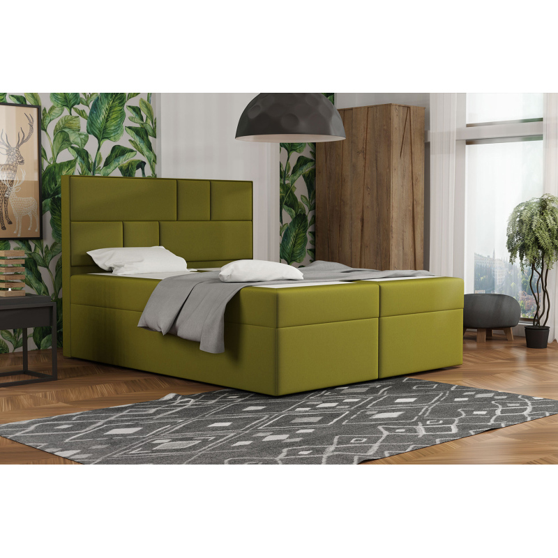 Dizajnová posteľ s úložným priestorom 120x200 MELINDA - zelená