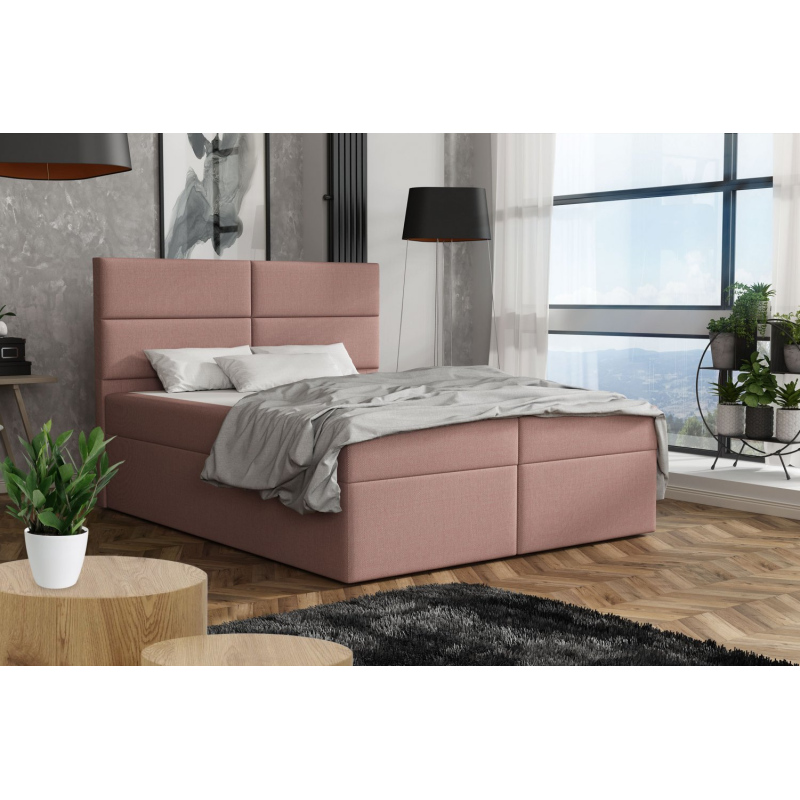 Elegantná posteľ 160x200 ZINA - ružová 1