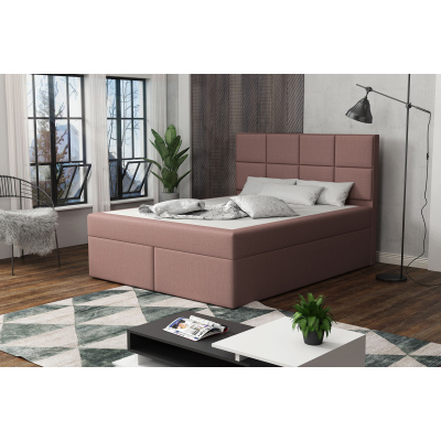Čalúnená posteľ s prešívaním 160x200 BEATRIX - ružová 1