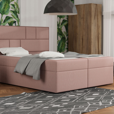 Dizajnová posteľ s úložným priestorom 140x200 MELINDA - ružová 1