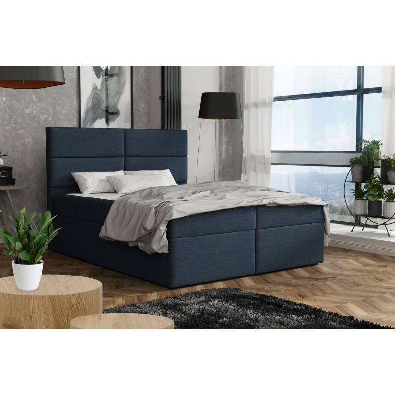 Elegantná posteľ 160x200 ZINA - modrá 1