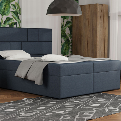 Dizajnová posteľ s úložným priestorom 180x200 MELINDA - modrá 1