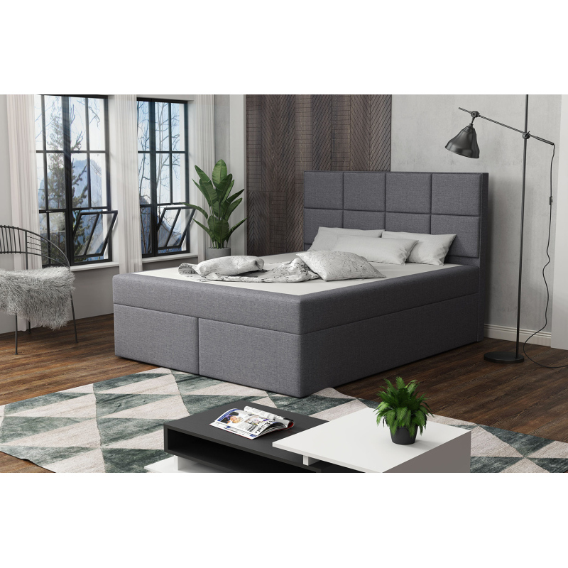 Čalúnená posteľ s prešívaním 180x200 BEATRIX - šedá 1